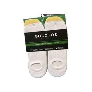 Gold Toe Mens Socks White 6-Pack Casual Moisture-Wicking No-Show NWT  Reinforced